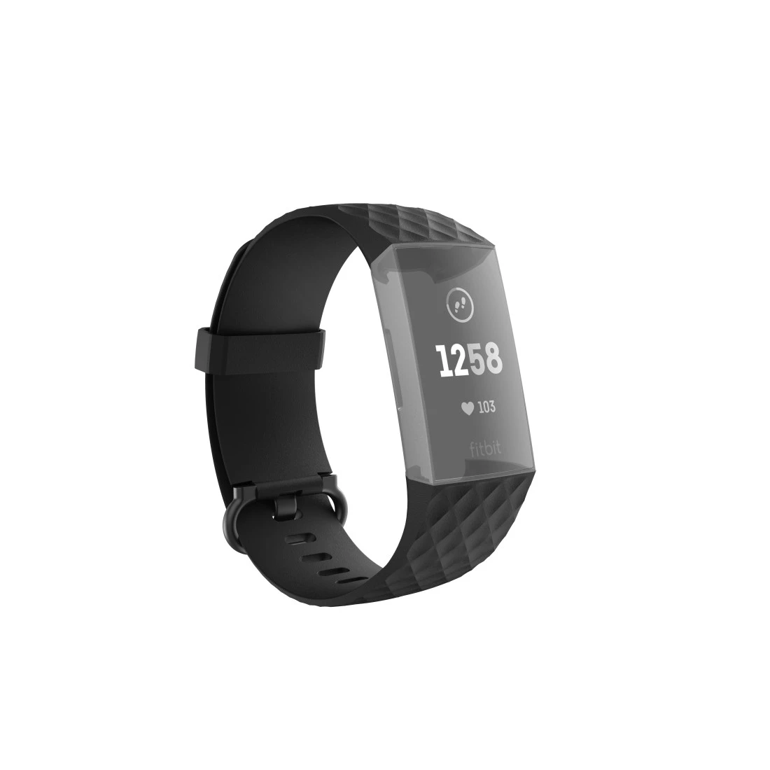 Polsband voor Fitbit Charge 3/4, vervangend horlogebandje, universeel, zw.  | Hama