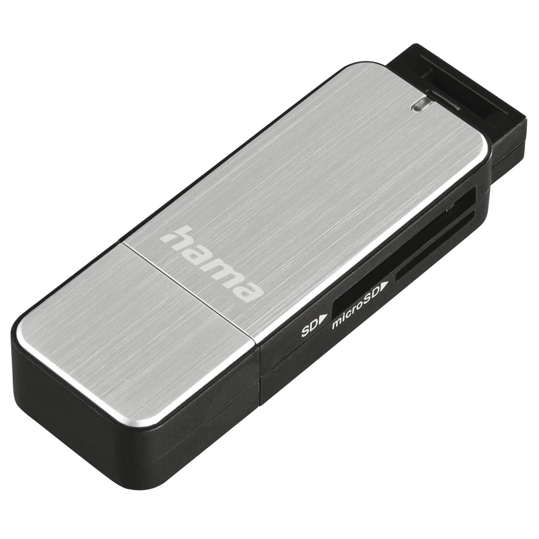 bijtend martelen Merchandiser USB 3.0 card reader SD/Micro SD, zilver | Hama