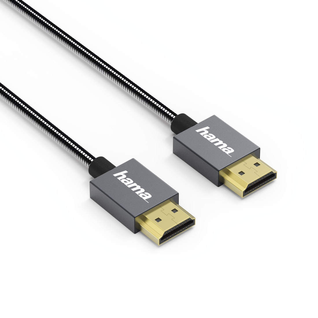 High-speed HDMI™-kabel "Elite", ethernet, metaal, antraciet, 0,75 m | Hama