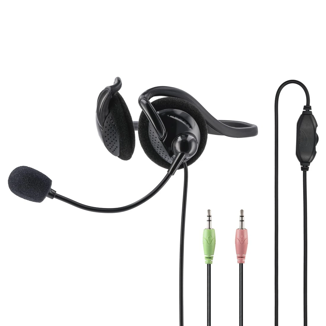 dwaas Dekking Verbeelding PC-Office-headset "NHS-P100” met nekband, stereo, zwart | Hama