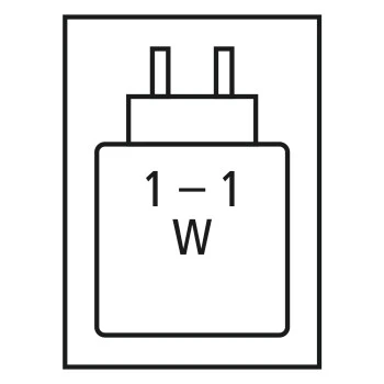 Required high performance power supply: 1.0 W / Required minimum power supply: 1.0 W / USB PD: Nee 