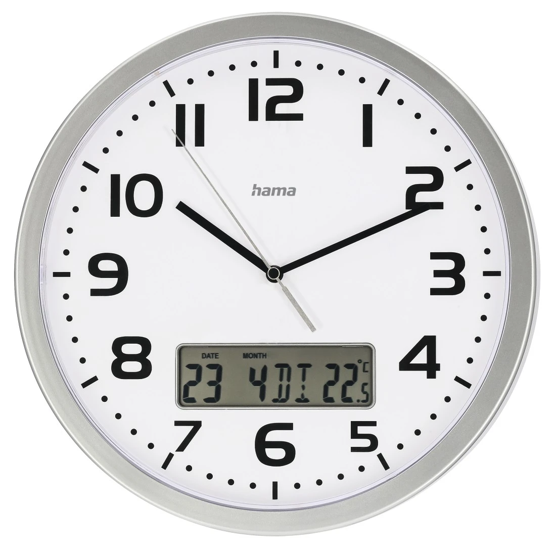 Radiogestuurde klok "Extra" met datum- en temperatuurweergave | Hama