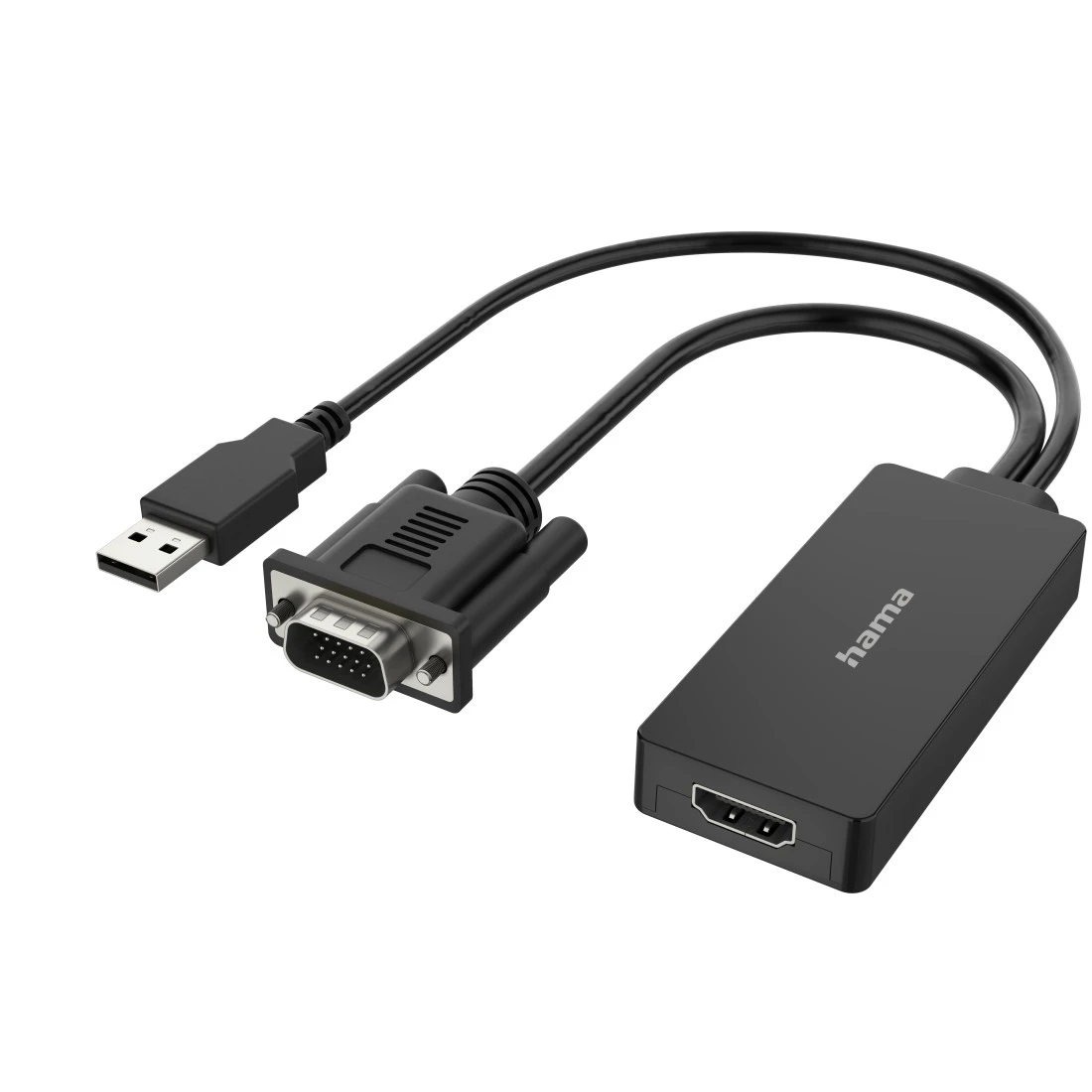 Video-adapter, VGA+USB-stekker - HDMI™-aansluiting, Full-HD 1080p | Hama