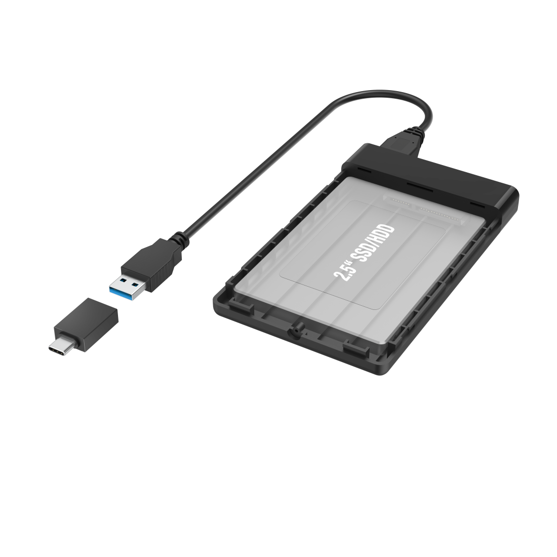 Kort leven Thespian dagboek USB-behuizing voor harde schijf voor 2,5" SSD- en HDD-harde schijven | Hama
