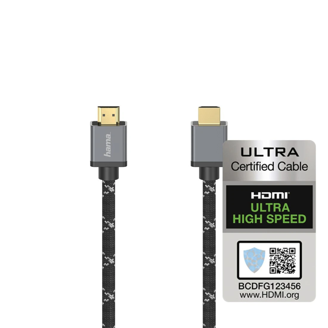 Ultra high-speed HDMI™-kabel, gecertificeerd, conn.-conn., 8K, alu, 2,0 m |  Hama