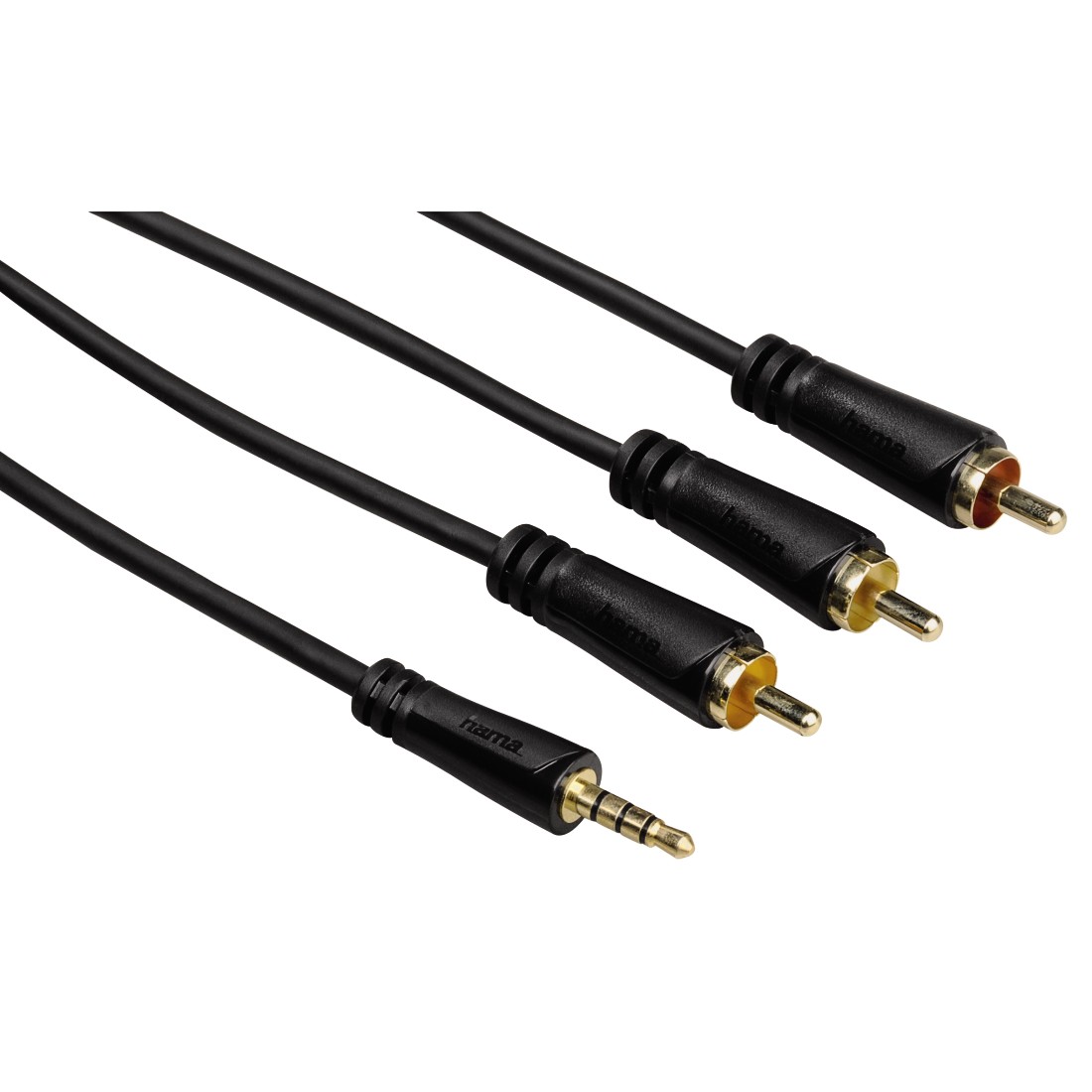 audio/video kabel 3,5mm jack - 3 cinch, 1,5m 3 ster | Hama