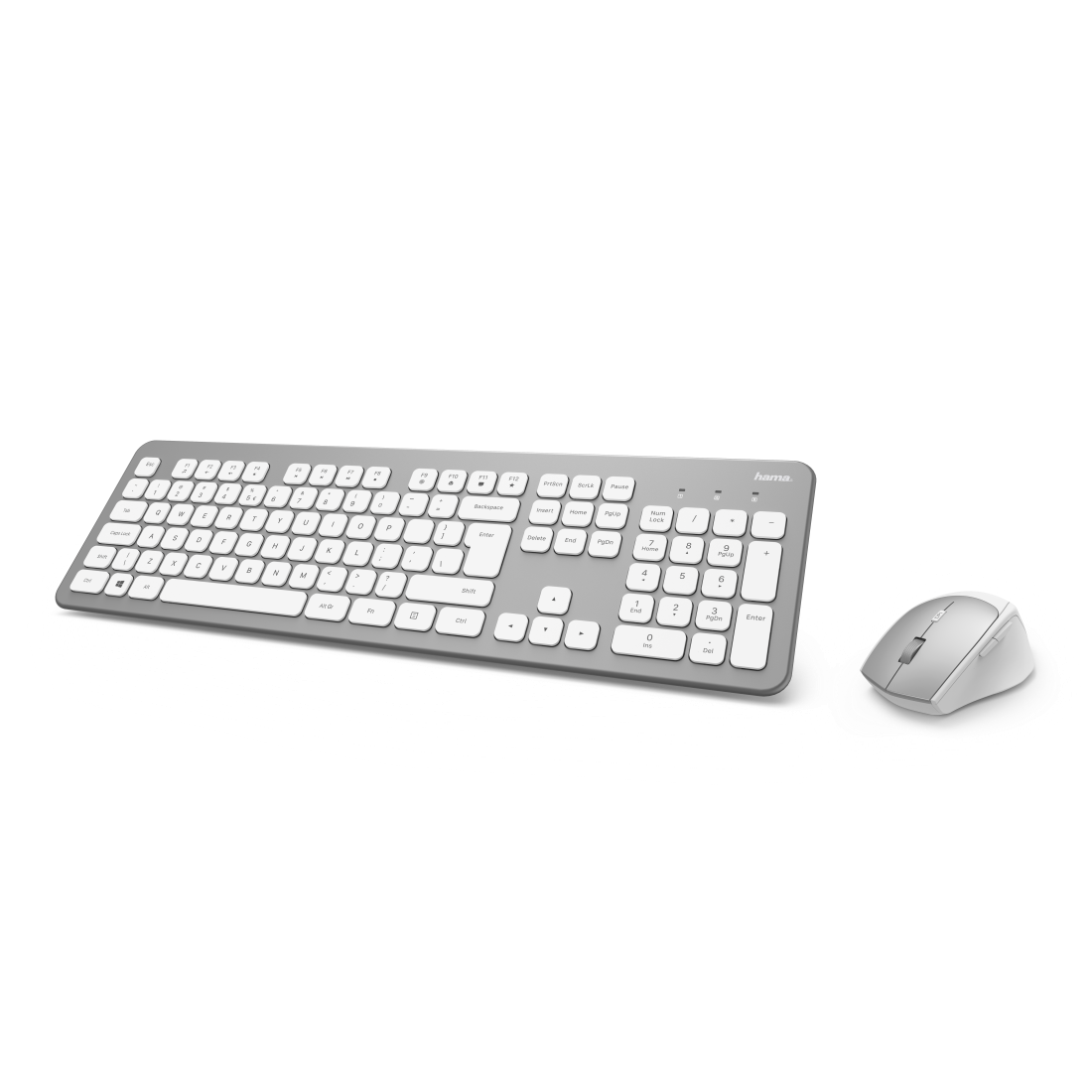 Draadloze toetsenbord-/muis-set "KMW-700", zilver/wit, QWERTY US | Hama